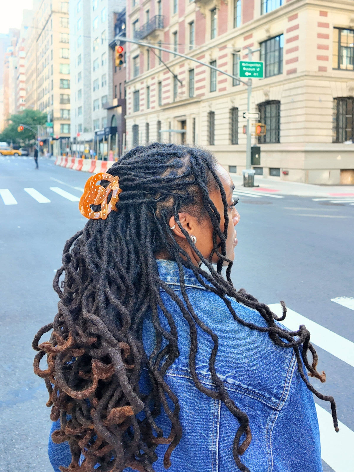 Hand-painted Pretzel Hair Claw Clip | Eco-Friendly