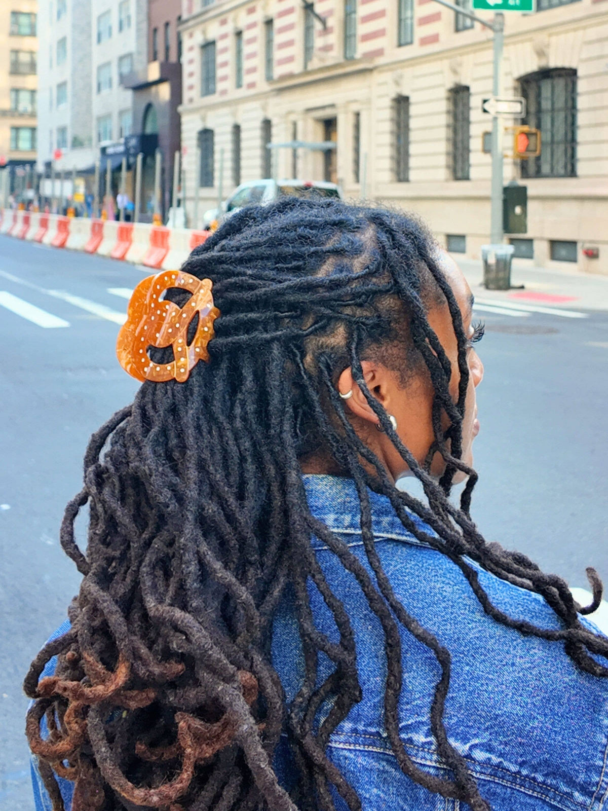 Hand-painted Pretzel Hair Claw Clip | Eco-Friendly