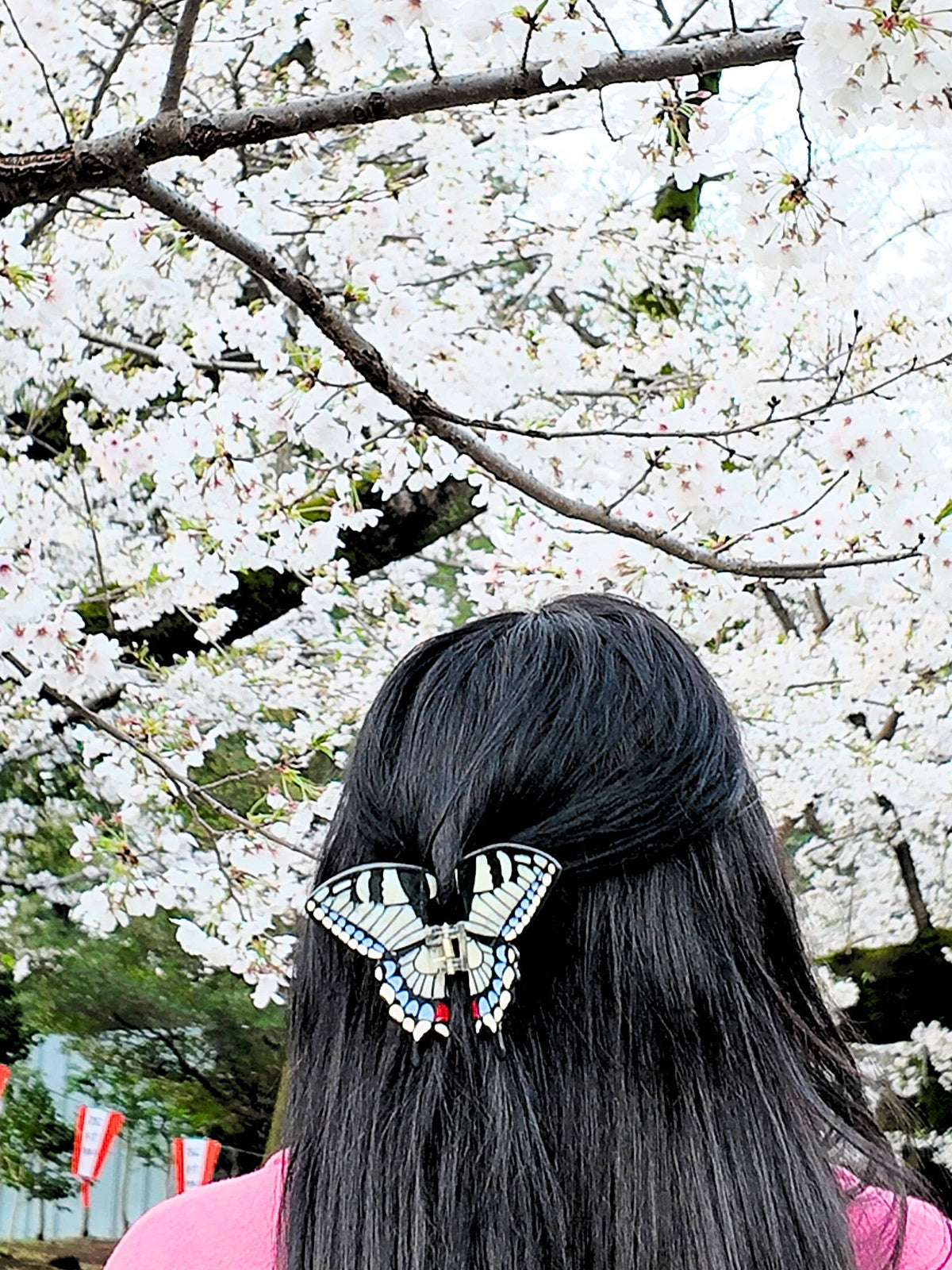 Hand-Painted Swallowtail Butterfly Claw Hair Clip