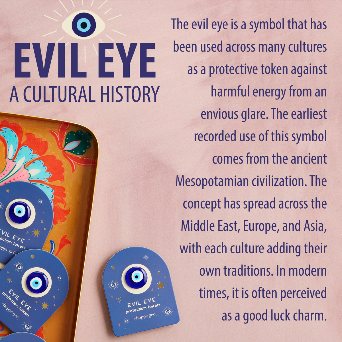 Evil Eye Glass Protection Token