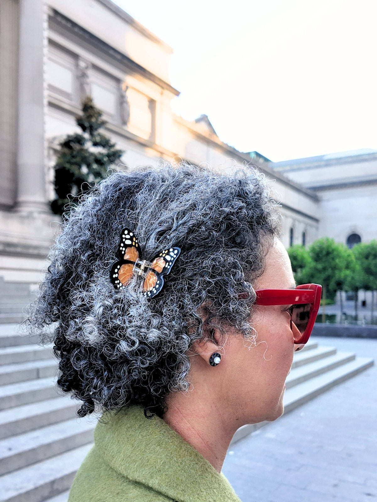 Hand-painted Mini Monarch Butterfly Claw Hair Clip | Eco-Friendly