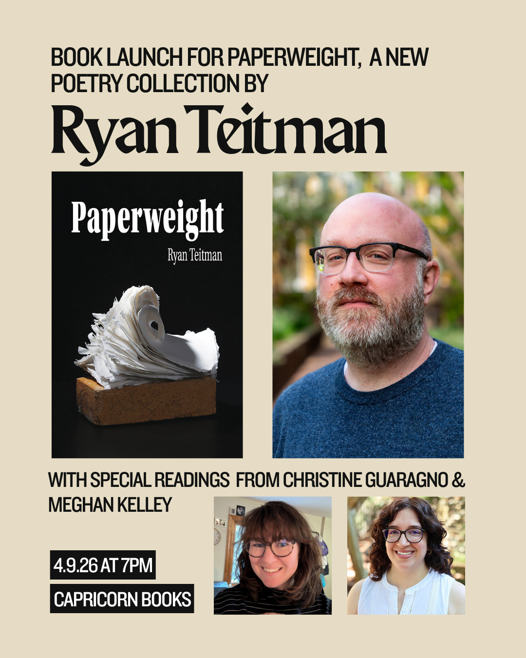 Paperweight Book Launch with Ryan Teitman