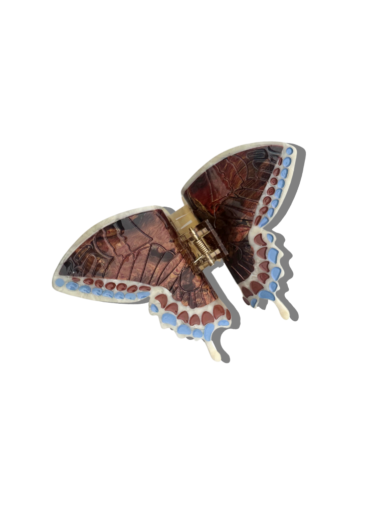 Hand-Painted Swallowtail Butterfly Claw Hair Clip